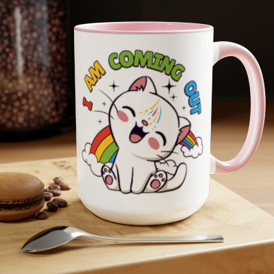 I Am Coming Out Gay, Lesbian, Bisexual, Pansexual Coffee Mugs 15oz